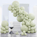 PartyWoo Sage Green Balloons 140pcs – 18/12/10/5in Latex Balloon Arch Kit for Weddings & Parties