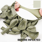 PartyWoo Sage Green Balloons 50pc, 12in - Boho Dusty Olive Latex for Birthday, Wedding & Baby Shower