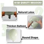 PartyWoo Sage Green Balloons 50pc, 12in - Boho Dusty Olive Latex for Birthday, Wedding & Baby Shower
