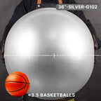 PartyWoo Metallic Silver Balloons 36-inch Giant 4-Piece Set – Weddings, Graduations & Celebrations