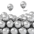 PartyWoo 50pcs Silver Metallic Balloons - 5inch for Garland or Arch | Birthday & Wedding Decor