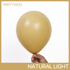 PartyWoo Tan Balloons 140pcs – 18/12/10/5in Neutral Boho Balloon Arch Kit for Wedding, Baby Shower, Safari