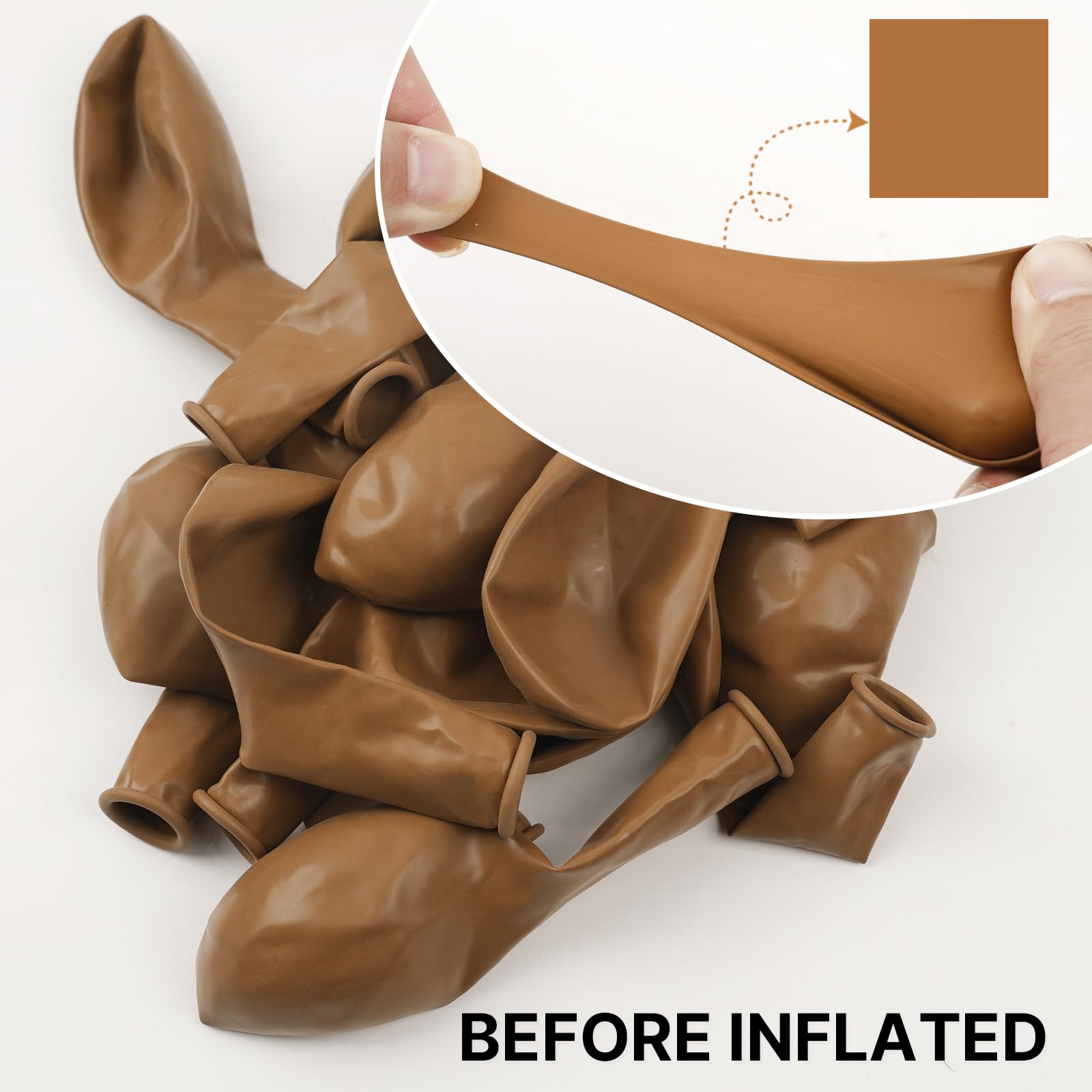 PartyWoo Tan Balloons 140 Pcs Boho Neutral Latex Arch Kit – 18/12/10/5 Inch for Birthday, Safari & Baby Shower