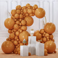 PartyWoo Tan Balloons 140 Pcs Boho Neutral Latex Arch Kit – 18/12/10/5 Inch for Birthday, Safari & Baby Shower