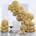 PartyWoo Tan Balloons 140pcs – 18/12/10/5in Neutral Boho Balloon Arch Kit for Wedding, Baby Shower, Safari