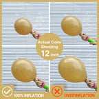PartyWoo Tan Balloons 140pcs – 18/12/10/5in Neutral Boho Balloon Arch Kit for Wedding, Baby Shower, Safari