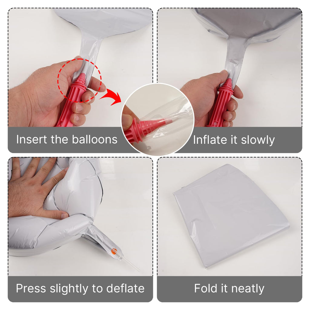 PartyWoo White 22in 4D Mirror Ball Foil Balloons – 6pcs for Weddings, Birthdays & Baby Showers