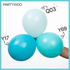 PartyWoo Teal Balloons 50 Pack 12in – Turquoise Aqua Blue Party Decor