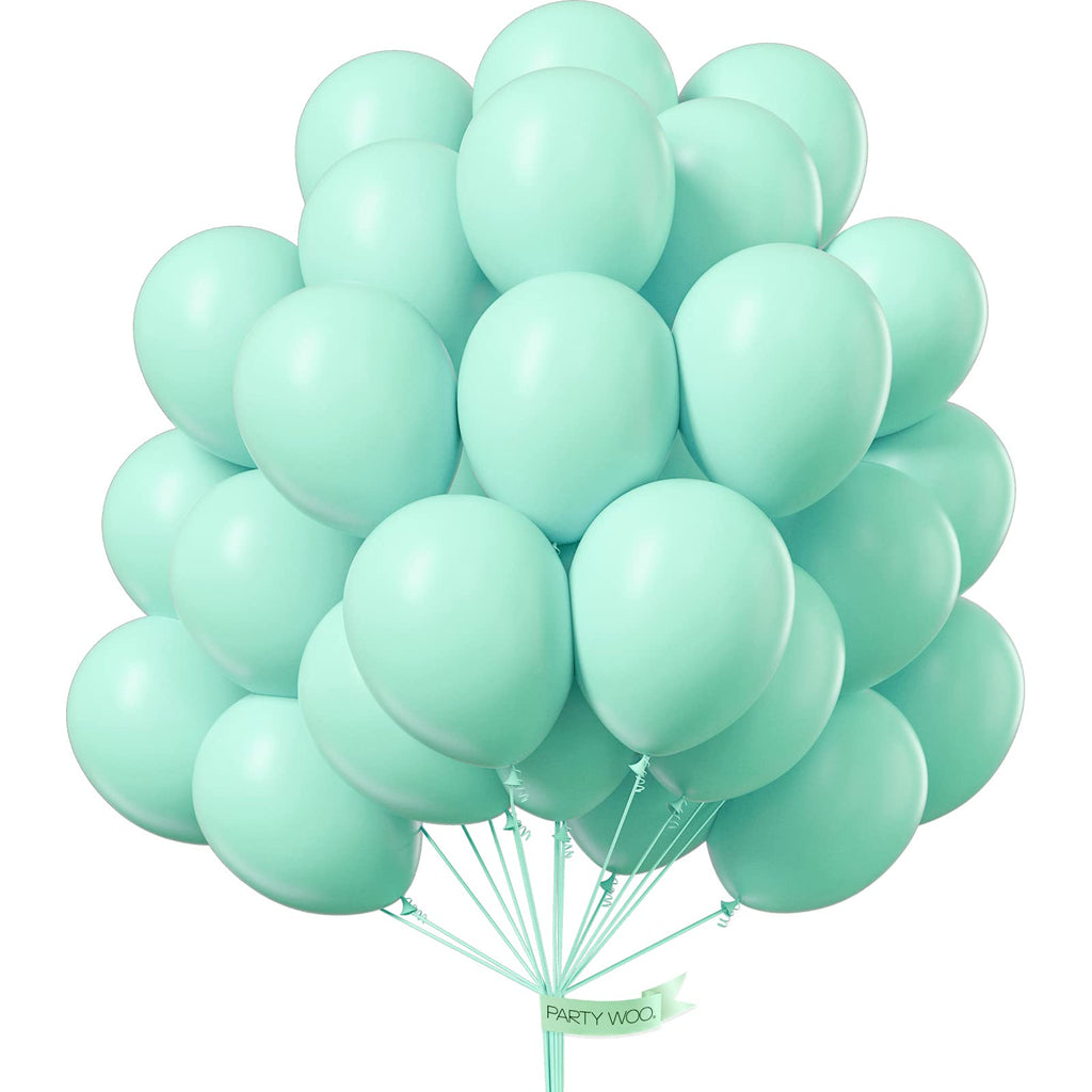 PartyWoo Teal Balloons – 50 Pack 12in Pastel Teal Turquoise for Celebrations