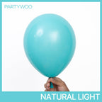 PartyWoo Teal Balloons 100pcs - 12in Turquoise Latex for Party Decor