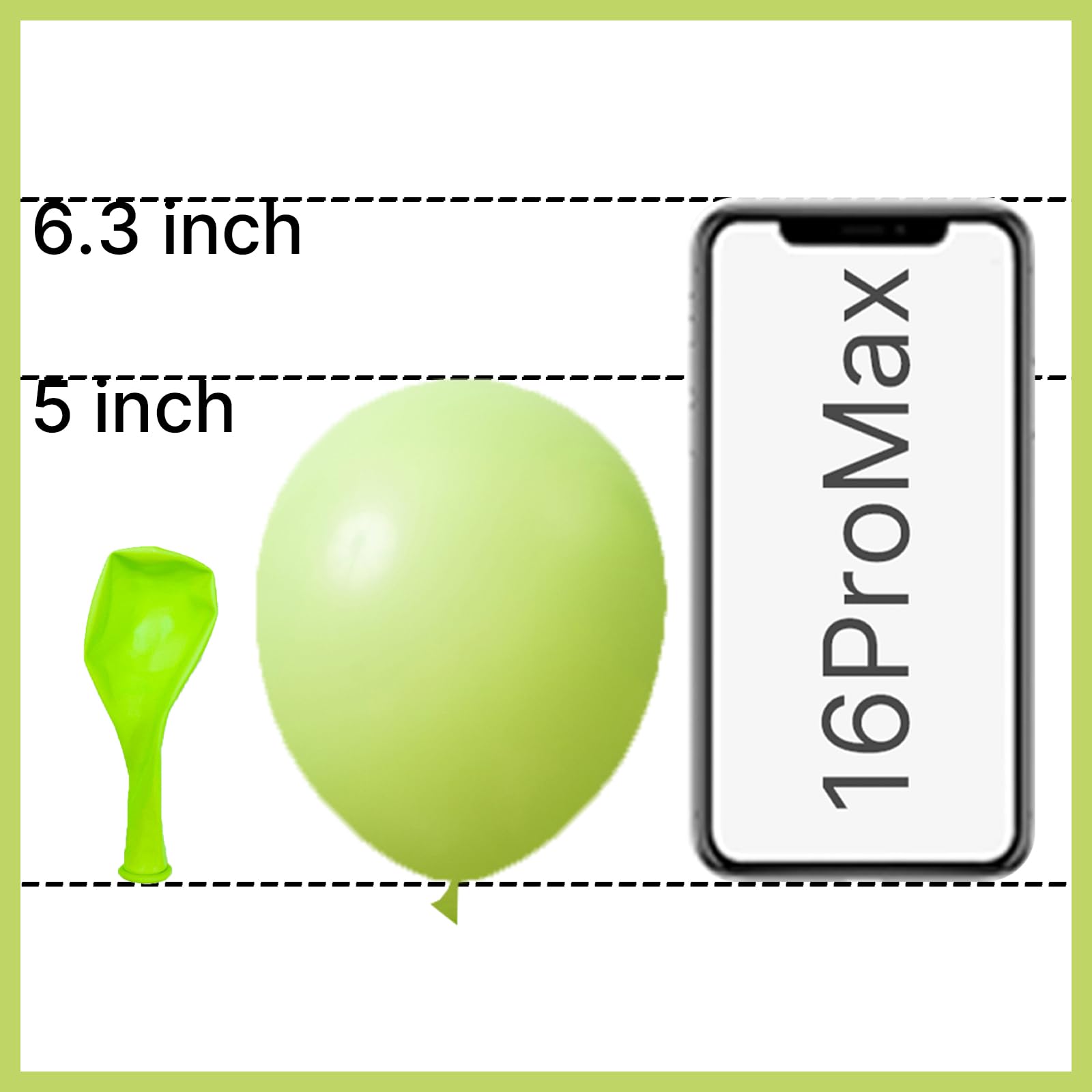 PartyWoo Lime Green Balloons 100pcs | 5 Inch Latex Balloons for Graduation, Wedding & Party Decor