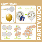 PartyWoo 66-Pack 12in Metallic Balloons – Blue, Silver, Gold, Purple, Pink, Rainbow