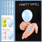 PartyWoo Baby Blue Balloons 50pcs - 5in Latex for Celebrations