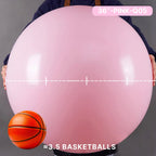 PartyWoo Baby Pink 36in Balloons – 4pc Pastel Latex for Baby Showers & Celebrations