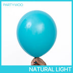 PartyWoo Dark Teal Balloons - 50pc, 12-inch Turquoise Aqua Blue for Weddings and Parties