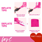 PartyWoo Valentine's Balloons 15pcs 18in Pink, Hot Pink & White Foil Heart Balloons – Romantic Decor for Valentine’s Day & More