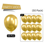 PartyWoo Gold Balloons – 50pc 12in Latex Balloons for Party Decor