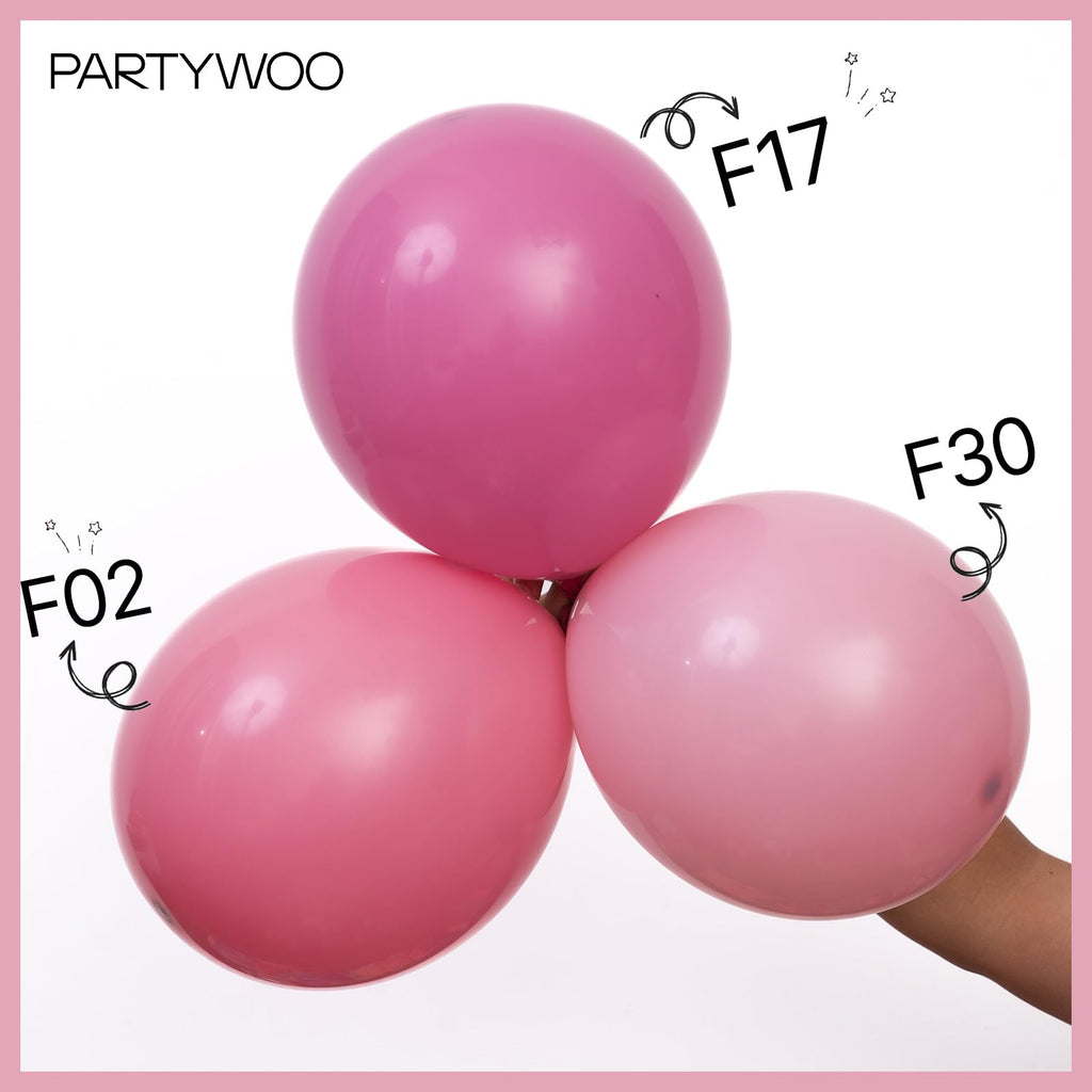 PartyWoo Mauve Balloons 50 Pcs, 12in – Dark Pink Boho Party Decor