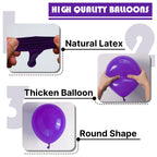 PartyWoo Dark Purple Balloons – 50pcs, 12in Royal Purple Latex Balloons for Birthday, Baby Shower & More