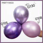 PartyWoo Metallic Purple Balloons – 50pcs, 12in Chrome Purple for Graduation, Weddings & Parties