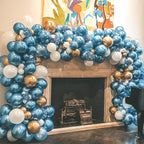 PartyWoo Metallic Blue Balloons | 50 Pcs, 12 Inch for Garland & Arch Decor