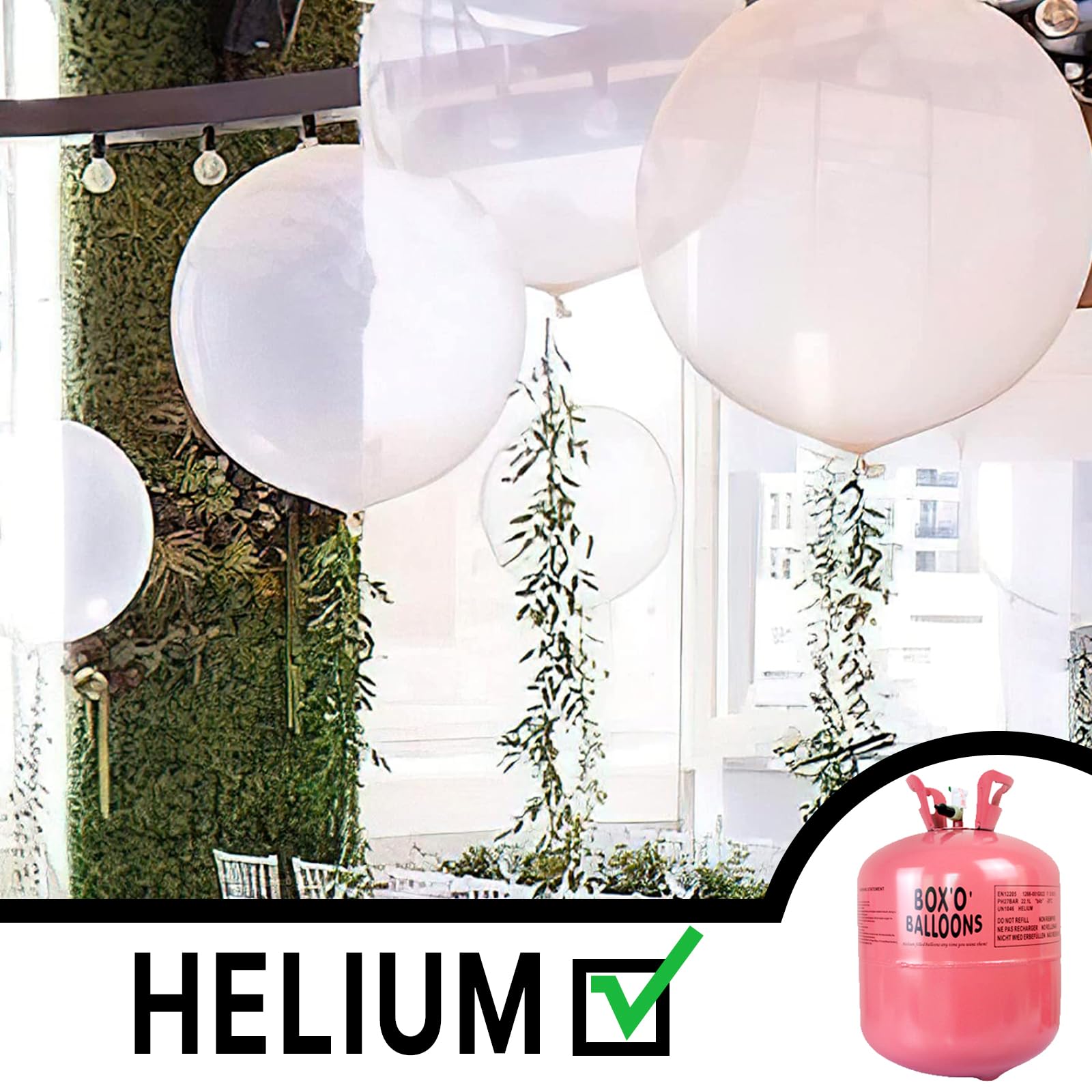 PartyWoo Clear Balloons 36in – 4pc Set for Weddings, Graduations & Baby Showers