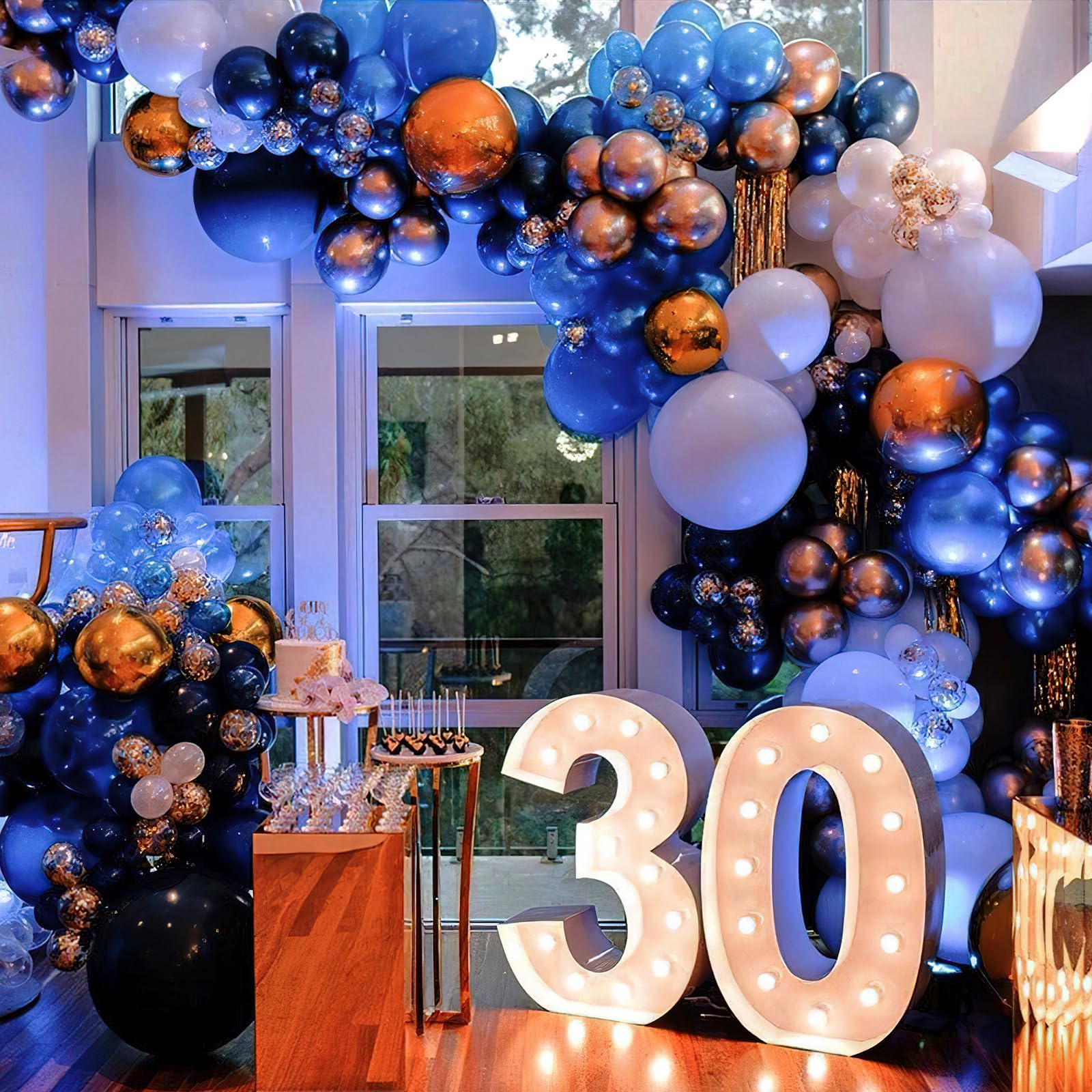 PartyWoo Metallic Blue Balloons 50pcs – 5 Inch Chrome Latex for Weddings & Celebrations