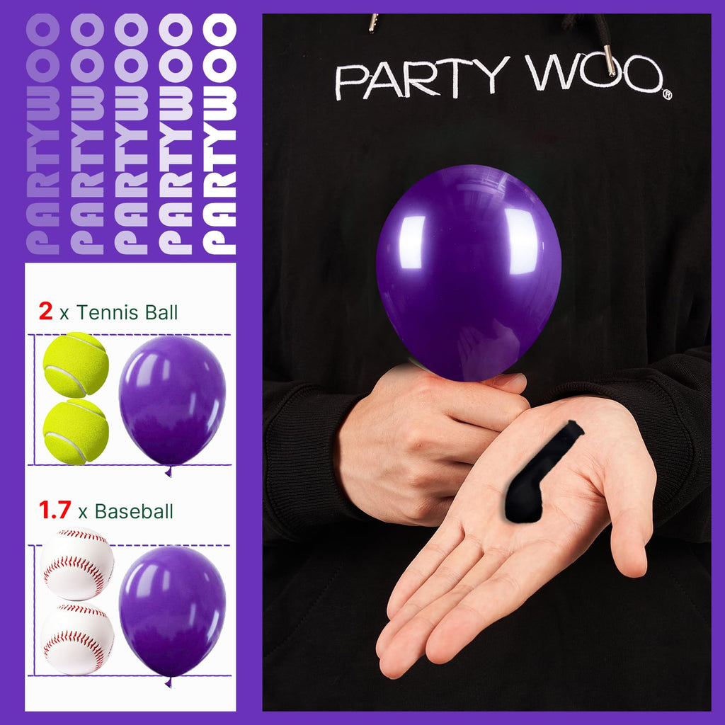 PartyWoo Dark Purple Balloons – 50x 5inch Royal Purple Latex Party Decorations for Weddings, Birthdays, and More