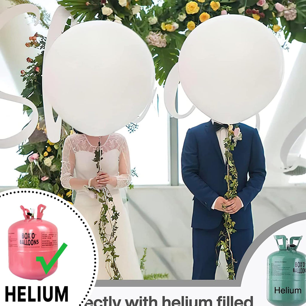 PartyWoo Matte White Balloons – 20pcs, 18inch | Wedding, Graduation, Baby Shower & More