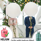 PartyWoo Matte White Balloons – 20pcs, 18inch | Wedding, Graduation, Baby Shower & More