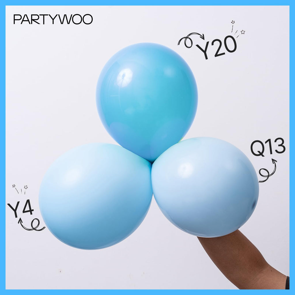 PartyWoo Baby Blue Balloons 50pcs - 5in Latex for Celebrations