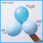 PartyWoo Baby Blue Balloons 50pcs - 5in Latex for Celebrations