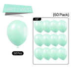 PartyWoo Teal Balloons – 50 Pack 12in Pastel Teal Turquoise for Celebrations