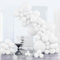 PartyWoo White Balloons 152pcs Matte Latex Balloon Kit for Arch & Garland