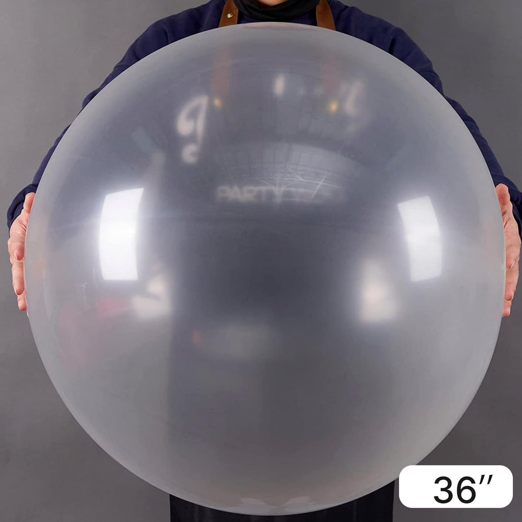 PartyWoo Clear Balloons 36in – 4pc Set for Weddings, Graduations & Baby Showers