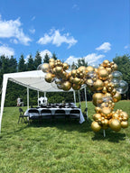 PATYDECRO Gold Latex Balloons – 55pcs, 12in, Ribbon Included | Birthday, Graduation, Baby Shower