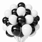 PATYDECRO Black & White Latex Balloons – 50pc 12-Inch Party Decor