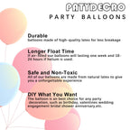 PATYDECRO Red White Gold Latex Balloons – 50pc, 12-inch, Confetti Gold with Ribbon