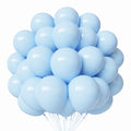 PATYDECRO Light Blue Latex Balloons – 55pcs, 12-inch with Ribbon for Birthday & Party Decor