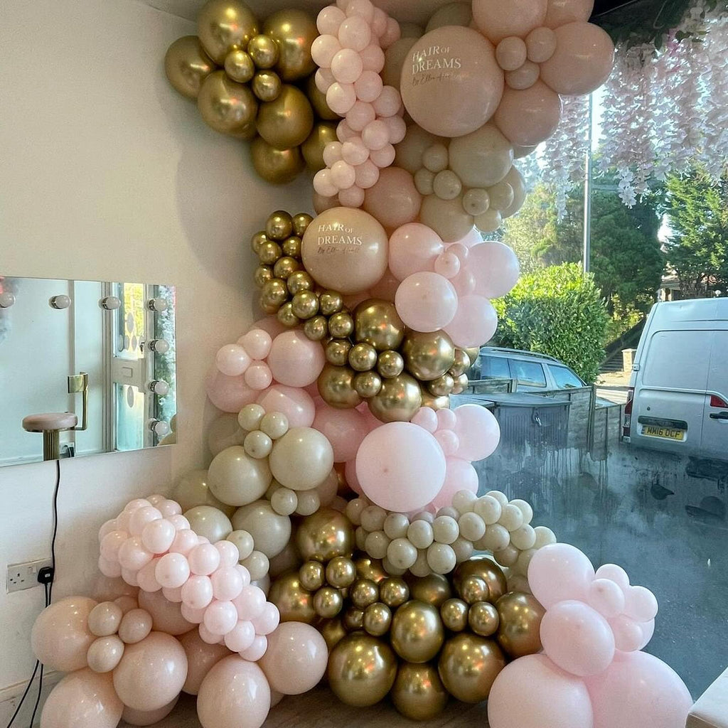 PATYDECRO Pink & Gold Confetti Balloons – 50pcs, 12in | Birthday, Baby Shower, Wedding Decor
