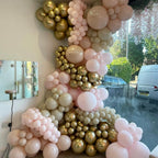 PATYDECRO Pink & Gold Confetti Balloons – 50pcs, 12in | Birthday, Baby Shower, Wedding Decor