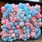 PATYDECRO Pink & Blue Latex Balloons – 50 Pack, 12in, 33ft Ribbon
