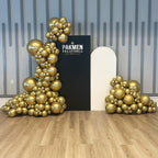 PATYDECRO Gold Latex Balloons – 55pcs, 12in, Ribbon Included | Birthday, Graduation, Baby Shower