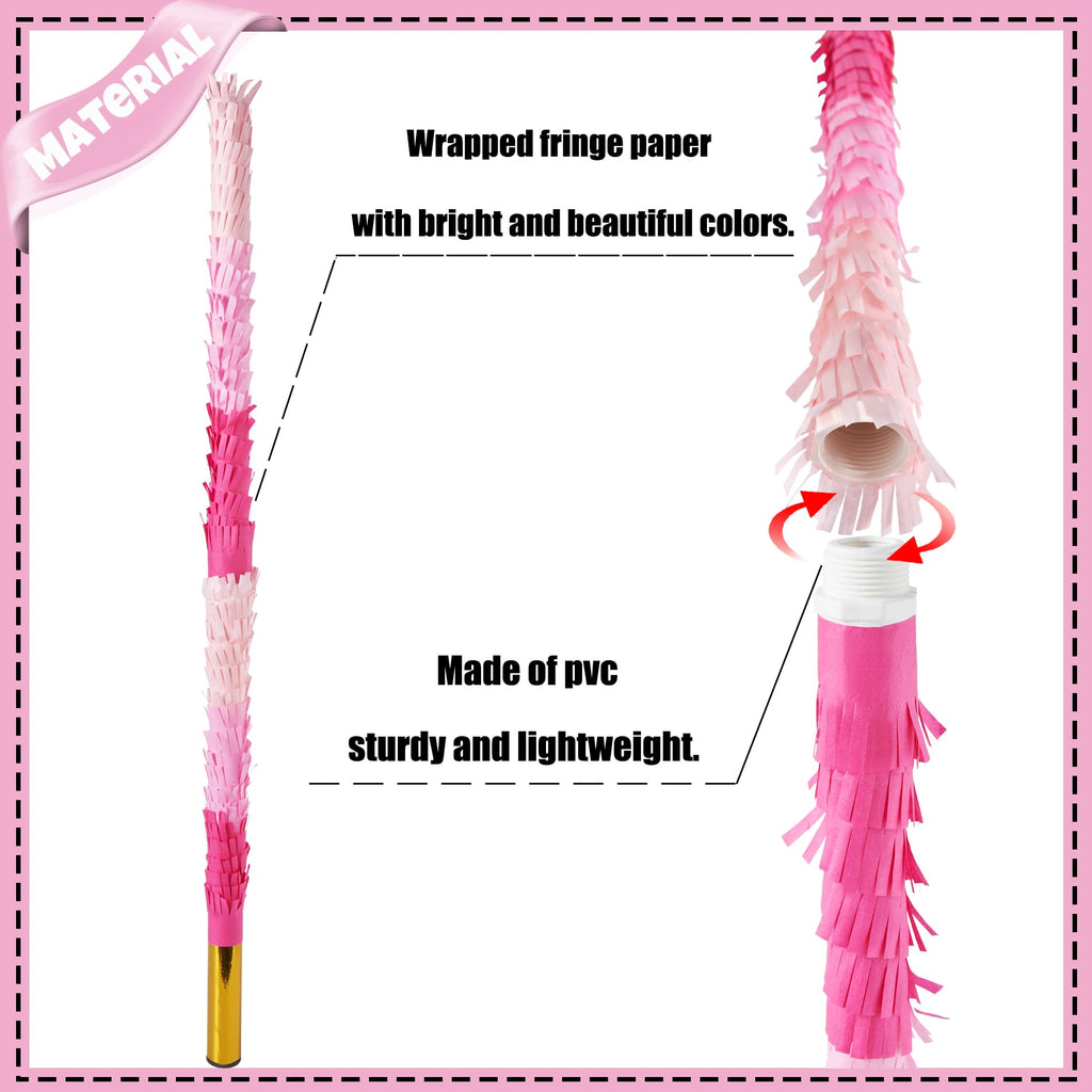 PCFING 30-Inch Piñata Stick Kit – Pink, Extra-Strong, for All Ages Party Fun