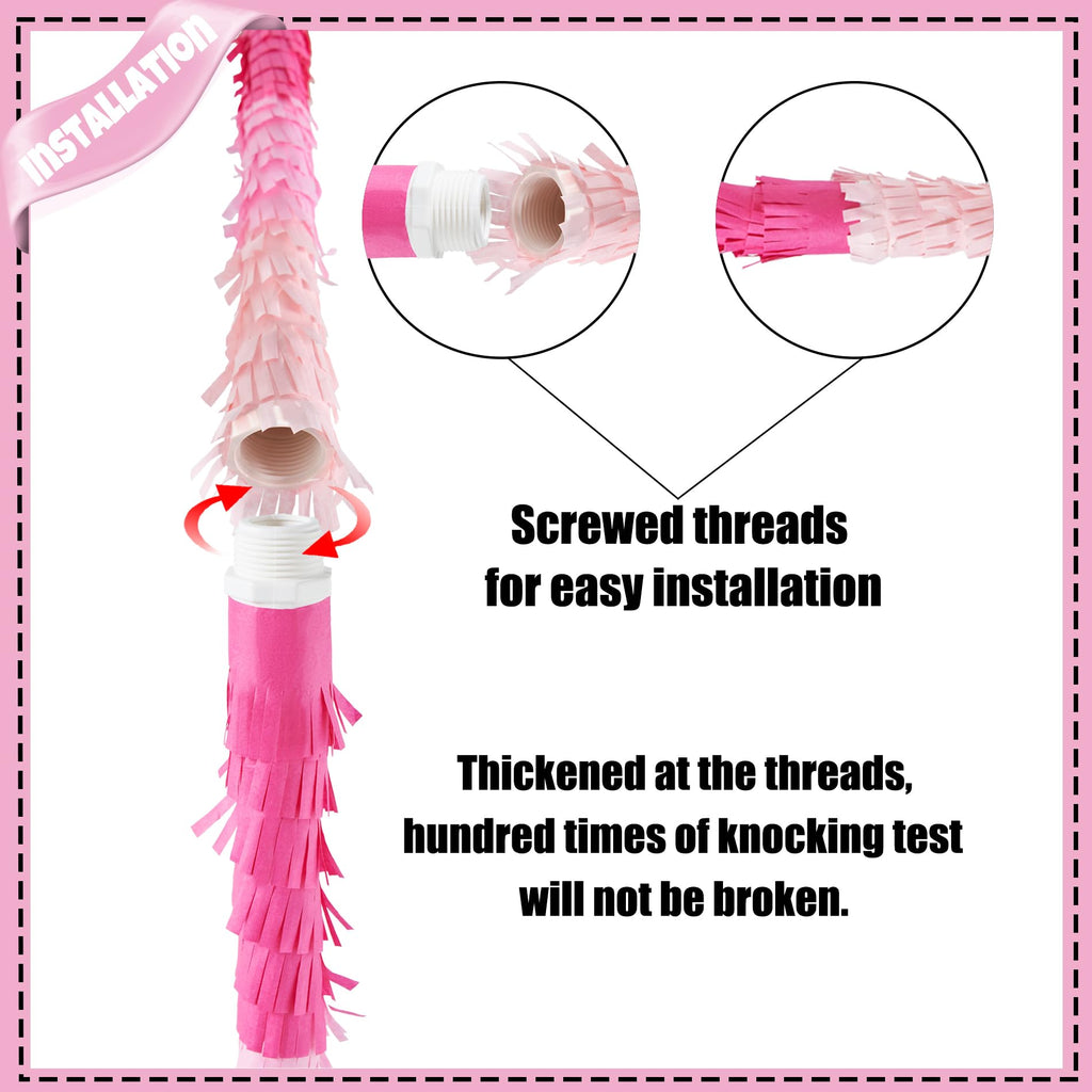 PCFING 30-Inch Piñata Stick Kit – Pink, Extra-Strong, for All Ages Party Fun