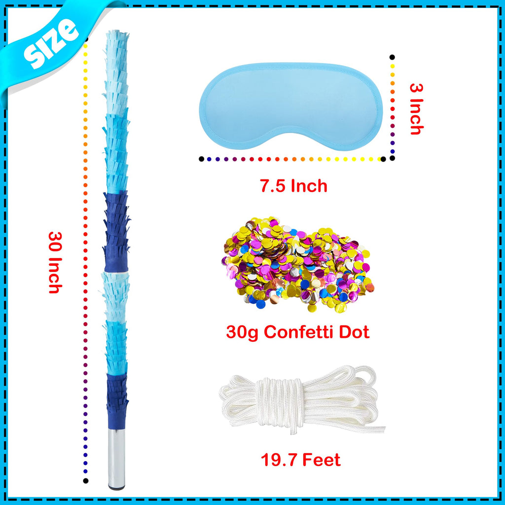 PCFING 30 Inch Pinata Stick Kit Blue – Sturdy, Durable Party Accessory