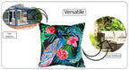 OLIVIA ROCCO Peacock Waterproof Cushion Covers 43 X 43 CM Reversible Breathable Decorative Indoor Outdoor For Patio Garden Sofa Bed Chair