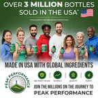 Peak Performance Unsweetened Organic Greens Powder – 25+ Organic Ingredients for Energy & Athletic Support | Vegan Keto