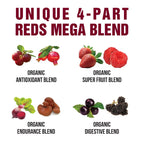 Peak Performance Organic Reds Superfood Powder – 25+ Organic Ingredients & Polyphenols