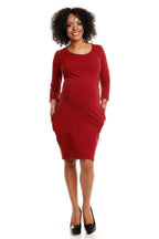 PeeKaBoo boat neckline knitted dress